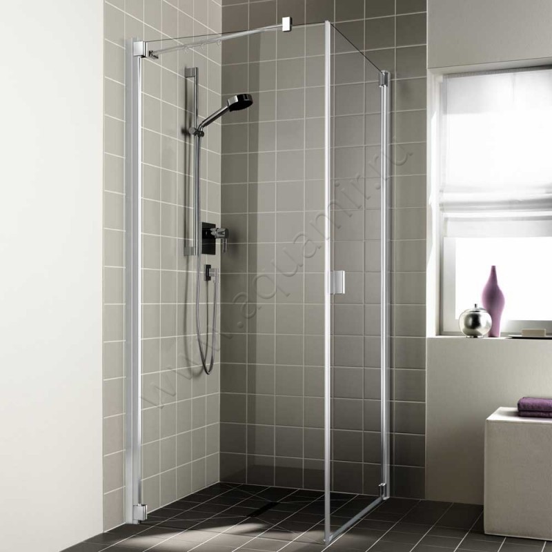 Душевая стенка для двери Kermi Raya RATOL075201AK в интерьере