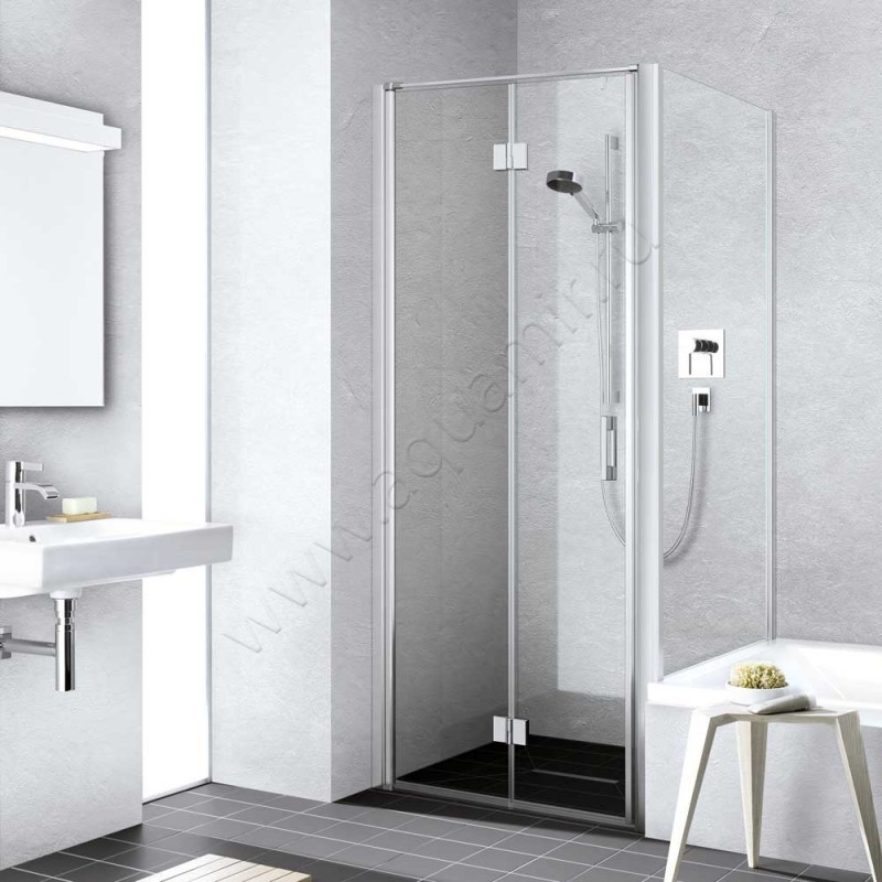 Душевая боковина для двери Kermi Liga LITVD075161AK в интерьере