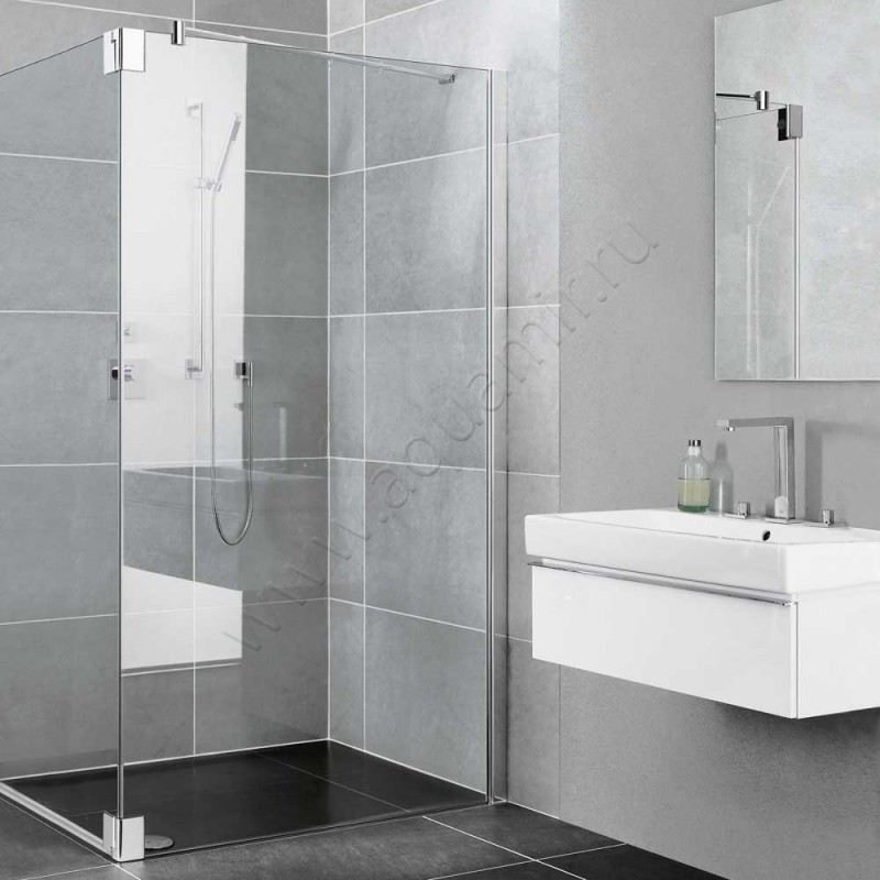 Душевая стенка для двери Kermi Pasa XP PXTFR09320VAK в интерьере