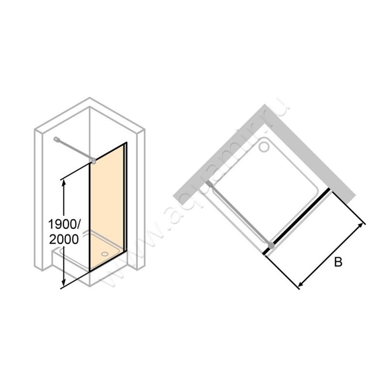 Душевая стенка Huppe Classics 2 C23906087321 в интерьере
