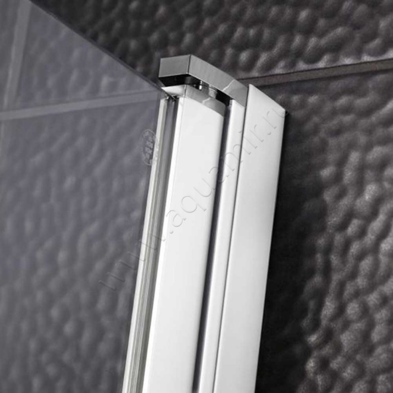 Маятниковая душевая дверь в нишу HSK Favorit Nova белая 1380800450#Ed в интерьере