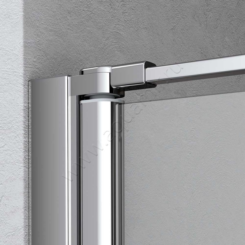 Маятниковая душевая дверь в нишу Kermi Liga в серебристом цвете LI1WL09318VAK в интерьере