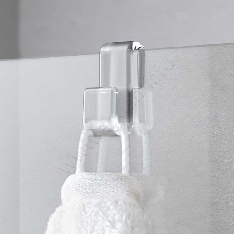 Маятниковая душевая дверь в нишу Kermi Liga в серебристом цвете LI1WL09318VAK в интерьере