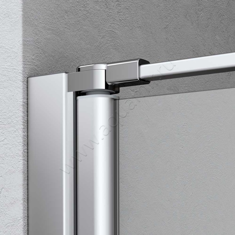 Маятниковая душевая дверь в нишу Kermi Liga в серебристом цвете LI1WL083181AK в интерьере