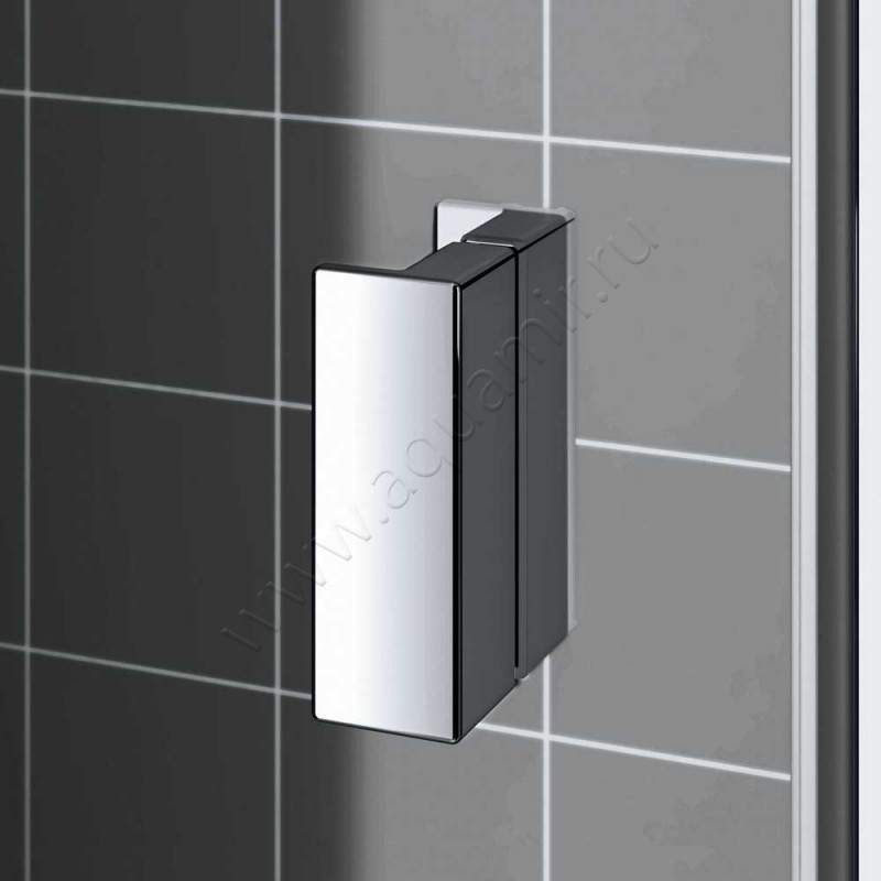 Маятниковая душевая дверь в нишу Kermi Raya в серебристом цвете RA1WL098201AK в интерьере