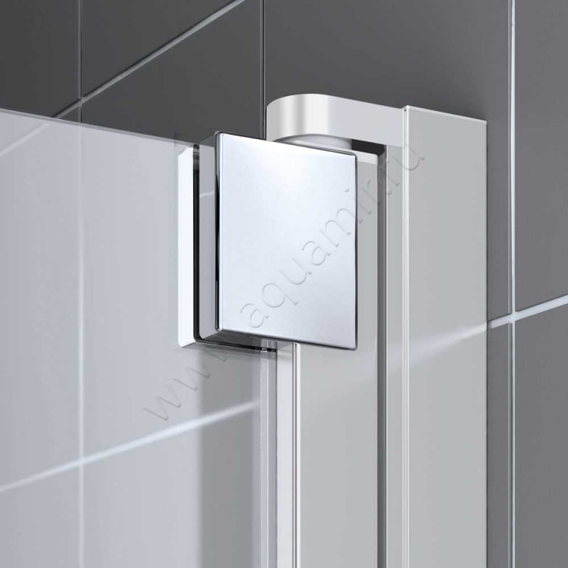 Маятниковая душевая дверь в нишу Kermi Raya в серебристом цвете RA1WR080201AK в интерьере