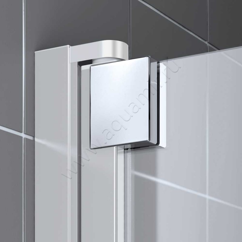 Маятниковая душевая дверь в нишу Kermi Raya в серебристом цвете RA1WL080201PK в интерьере