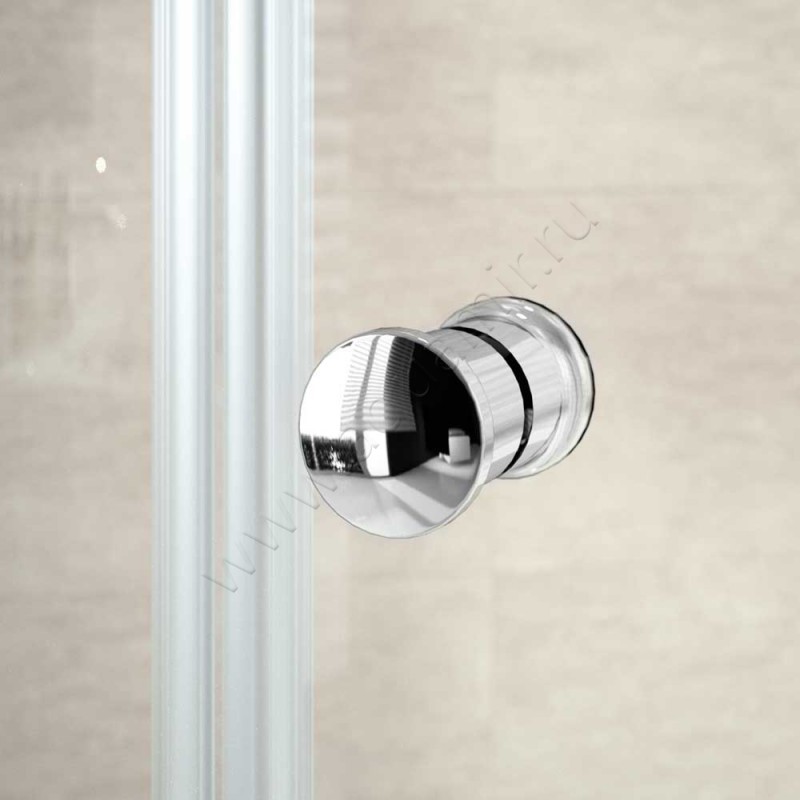 Маятниковая душевая дверь в нишу Huppe Alpha 2 в серебристом цвете A25107087373 в интерьере