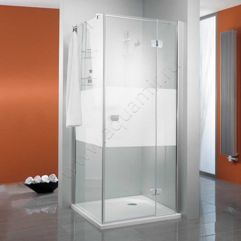 Маятниковая душевая дверь для боковой стенки HSK Premium Softcube 6800408041100#EdRe200 в интерьере