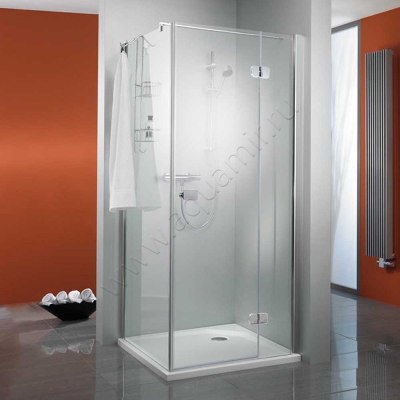 Маятниковая душевая дверь для боковой стенки HSK Premium Softcube 680040754150#Re200 в интерьере
