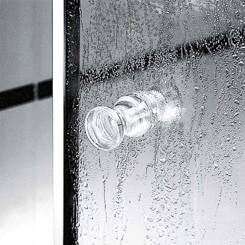 Поворотная душевая дверь для боковой стенки/боковой двери Kermi Nova 2000 N2SFW0751811K в интерьере