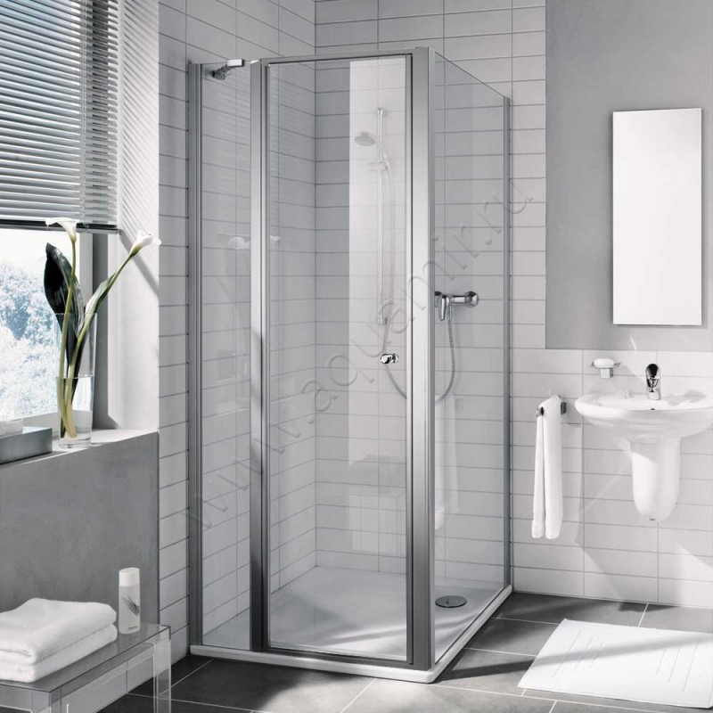 Поворотная душевая дверь для боковой стенки/боковой двери Kermi Ibiza 2000 I2STL100181AK в интерьере