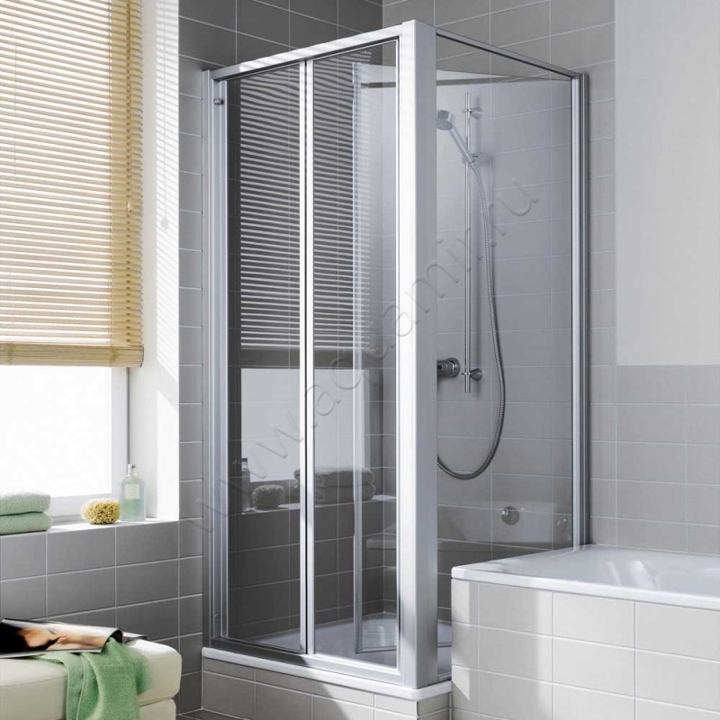 Складная душевая дверь для боковой стенки/боковой двери Kermi Ibiza 2000 I2FTD070181PK в интерьере