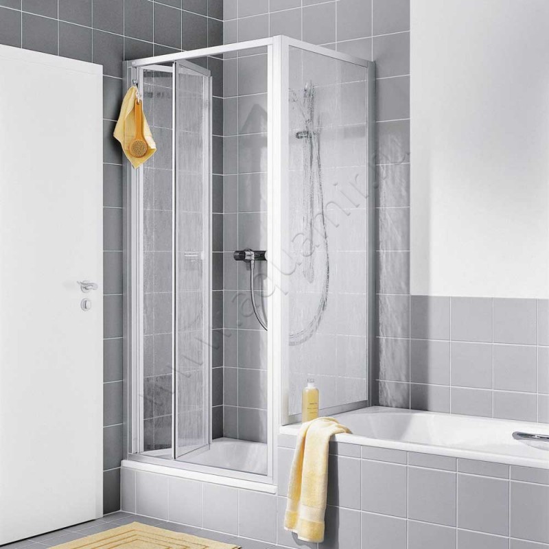 Складная душевая дверь для боковой стенки/боковой двери Kermi Nova 2000 N2FTD1002011K в интерьере