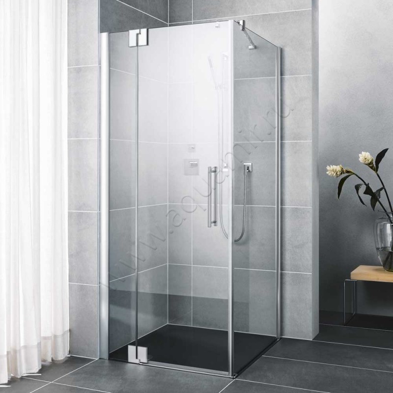 Маятниковая душевая дверь для боковой стенки Kermi Pasa XP PX1WL075201AK в интерьере