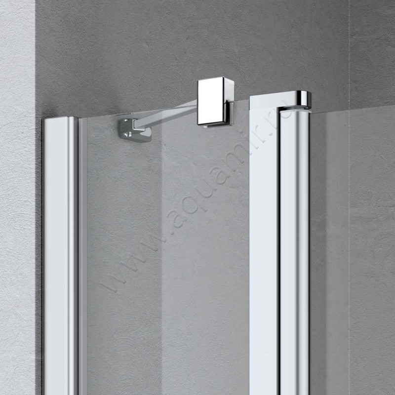 Маятниковая душевая дверь для комбинации с ответной частью Kermi Liga LIEPR083181AK в интерьере