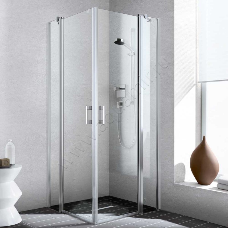 Маятниковая душевая дверь для комбинации с ответной частью Kermi Liga LIEPR07818VAK в интерьере