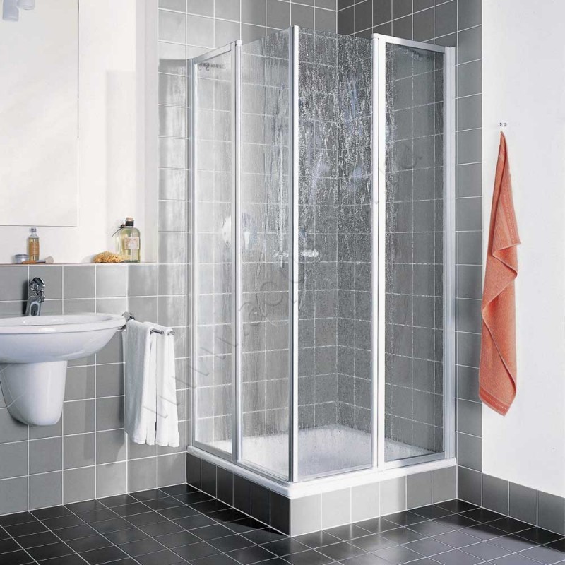 Маятниковая душевая дверь для комбинации с ответной частью Kermi Nova 2000 N2ESL1001811K в интерьере