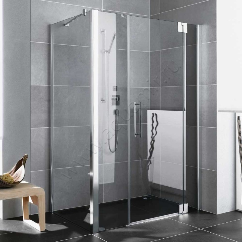 Маятниковая душевая дверь для боковой стенки Kermi Pasa XP PX1GR16020VAK в интерьере