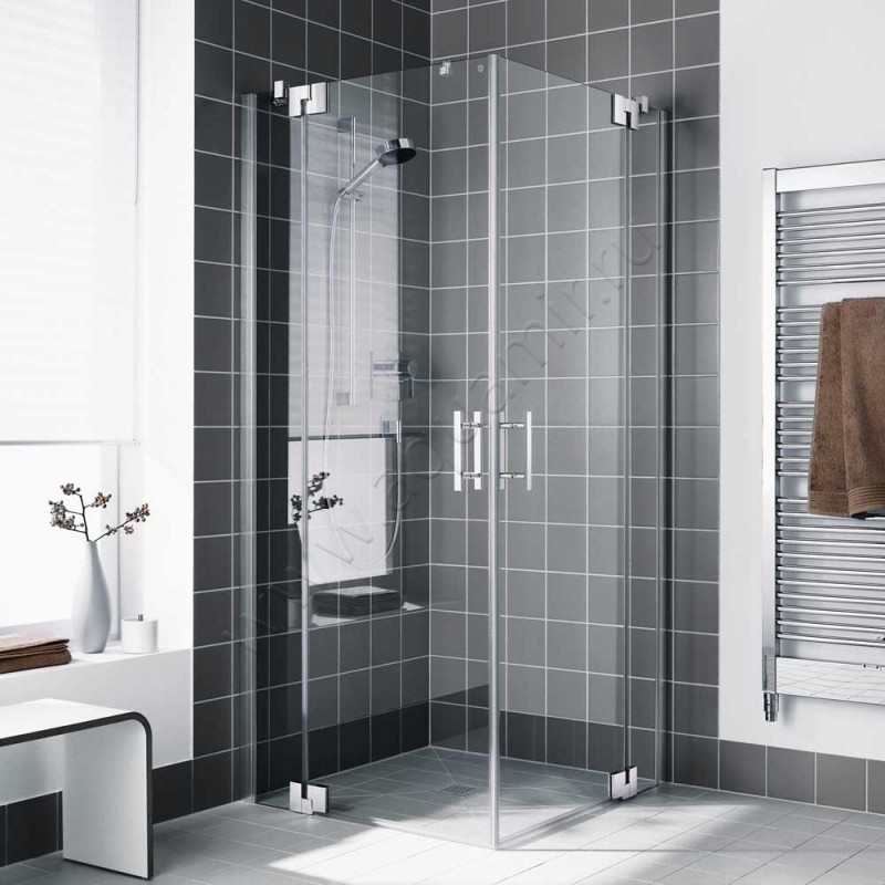 Маятниковая душевая дверь для комбинации с ответной частью Kermi Filia XP FXEPR08020VPK в интерьере