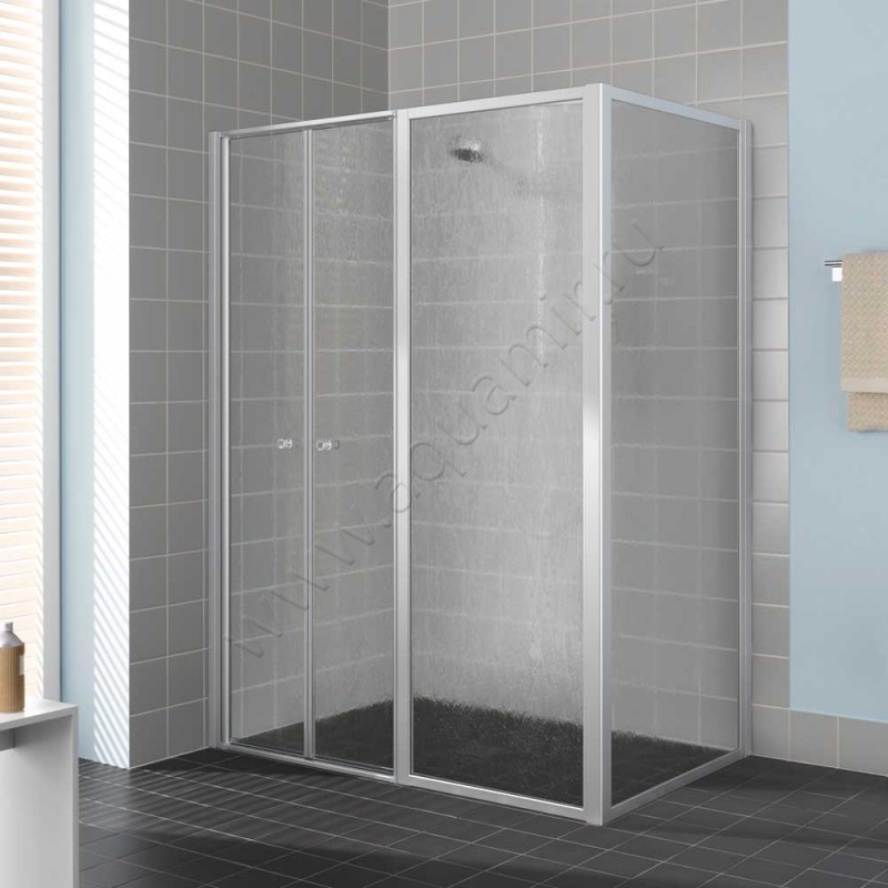 Маятниковая душевая дверь для боковой стенки/боковой двери Kermi Nova 2000 N2PFR1401811K в интерьере