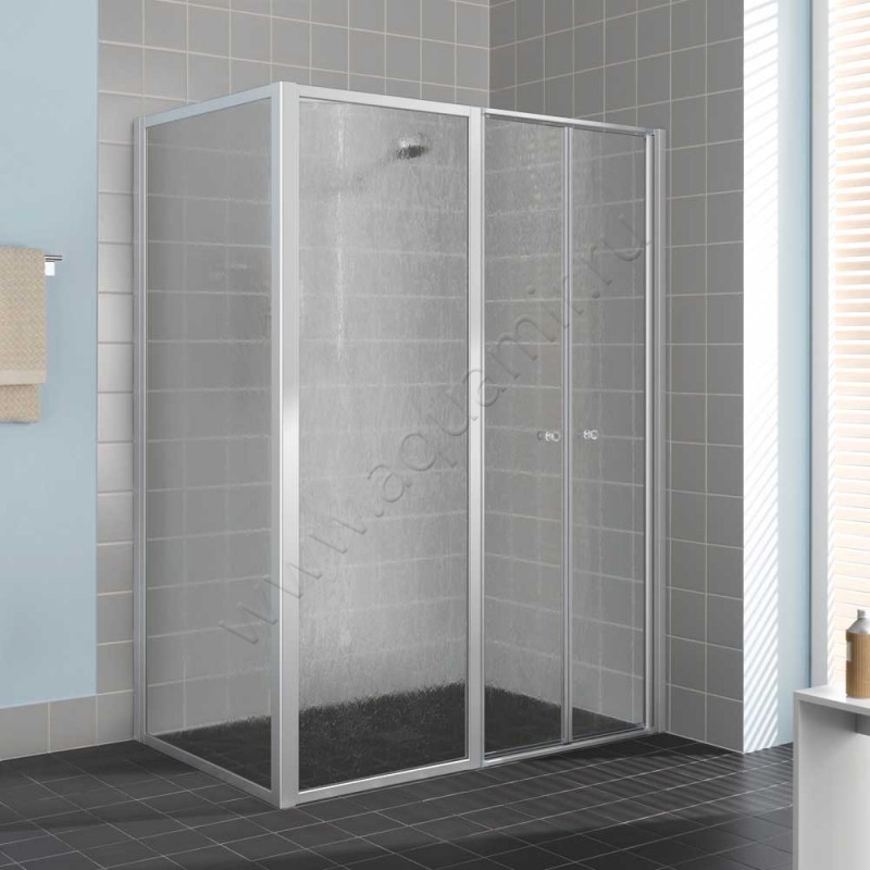 Маятниковая душевая дверь для боковой стенки/боковой двери Kermi Nova 2000 N2PFL1102011K в интерьере