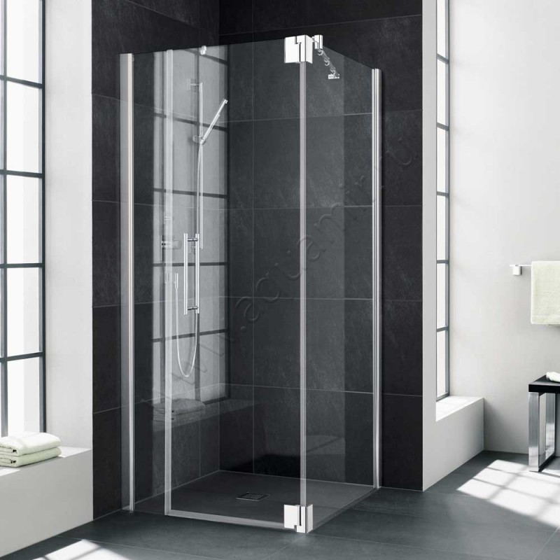 Маятниковая душевая дверь для боковой стенки Kermi Pasa XP PX1FL08320VAK в интерьере