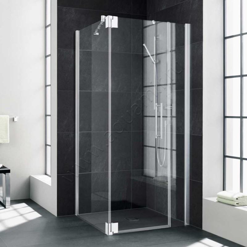 Маятниковая душевая дверь для боковой стенки Kermi Pasa XP PX1FR120201AK в интерьере