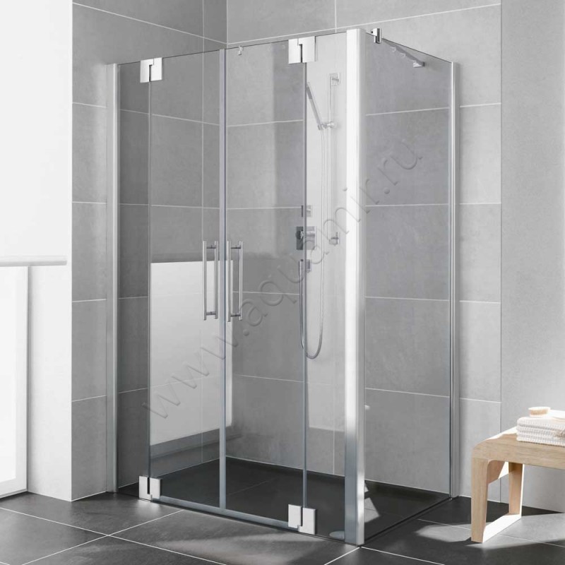 Маятниковая душевая дверь для боковой стенки/боковой двери Kermi Pasa XP PXPTF143201PK в интерьере