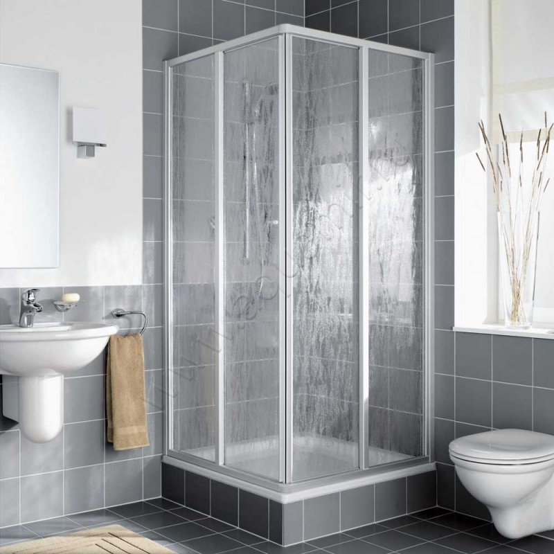 Раздвижная душевая дверь для комбинации с ответной частью Kermi Nova 2000 N2ED20701811K в интерьере