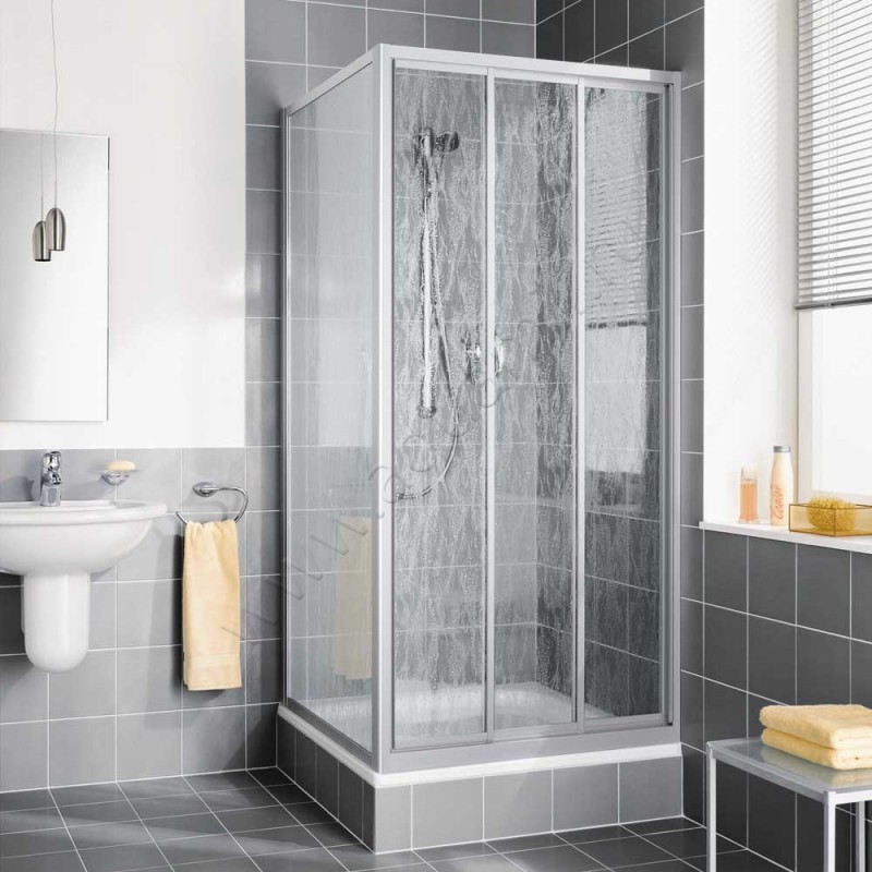 Раздвижная душевая дверь для боковой стенки/боковой двери Kermi Nova 2000 N2STD1201811K в интерьере