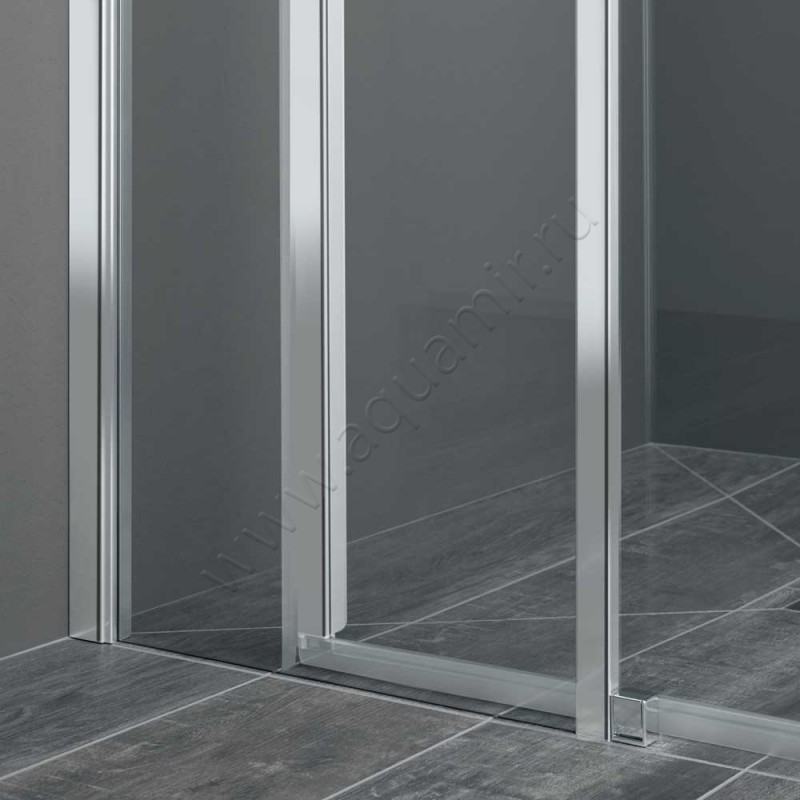 Раздвижная душевая дверь для комбинации с ответной частью Kermi Liga LIC2L08020VAK в интерьере