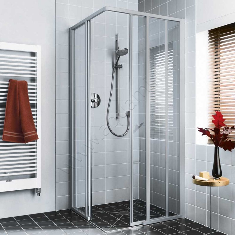 Раздвижная душевая дверь для комбинации с ответной частью Kermi Ibiza 2000 IME2R080201AK в интерьере