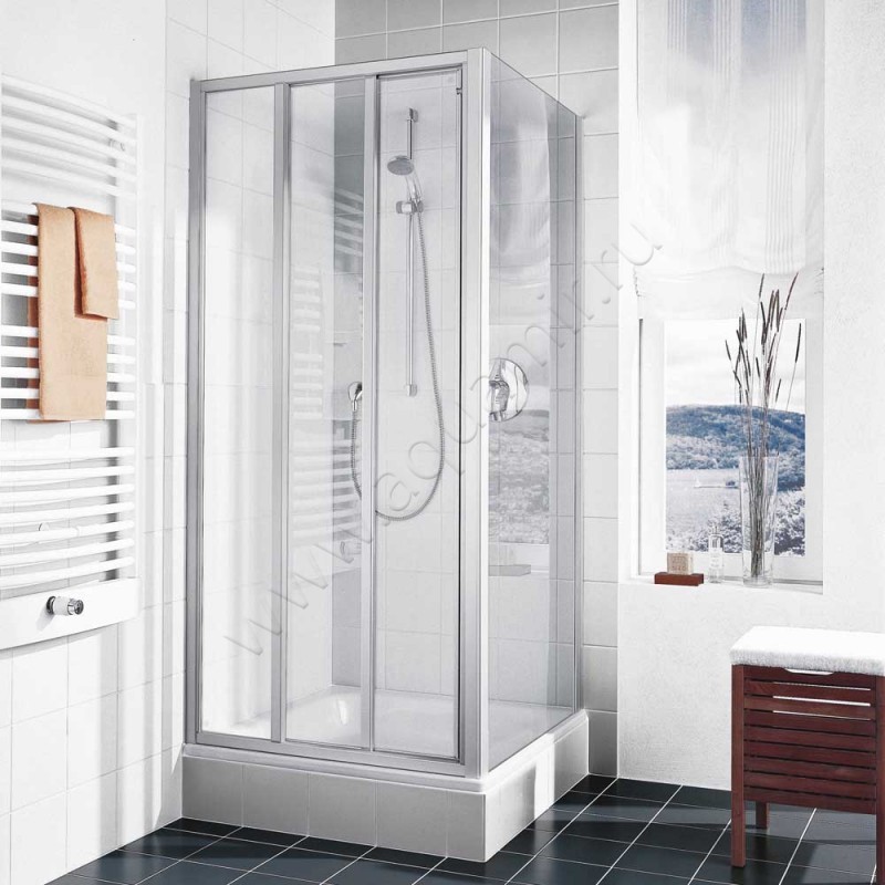 Раздвижная душевая дверь для комбинации с ответной частью Kermi Ibiza 2000 I2ST3090201AK в интерьере