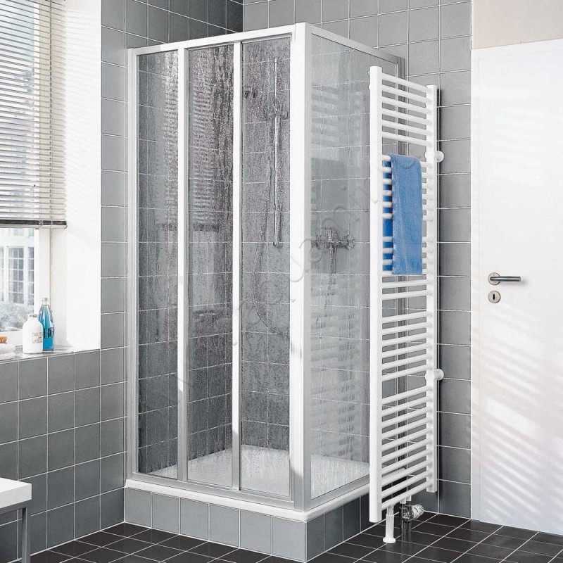 Раздвижная душевая дверь для боковой стенки/боковой двери Kermi Nova 2000 N2ST30902011K в интерьере