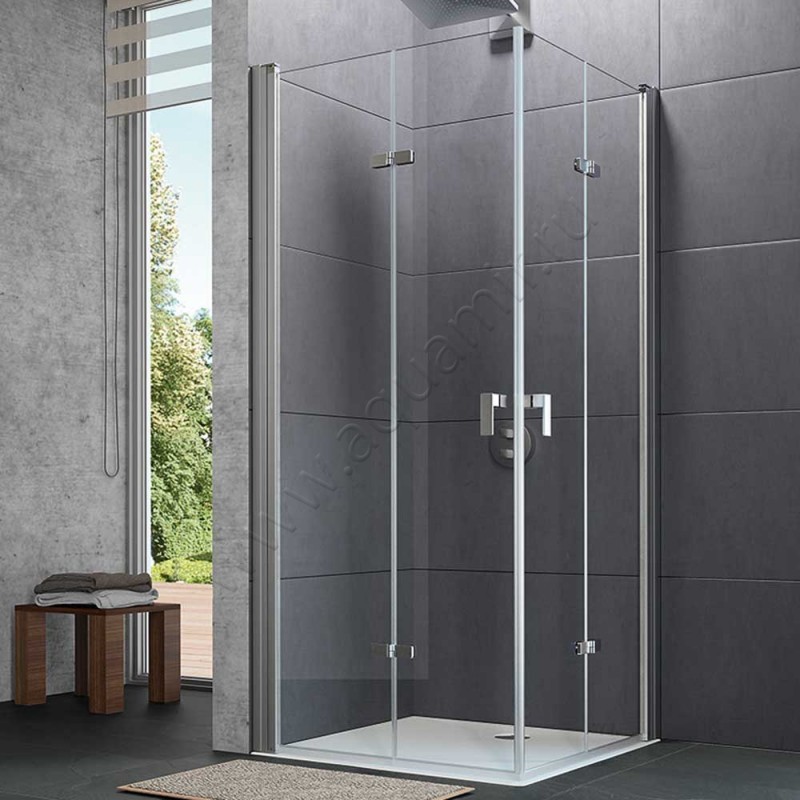 Складная душевая дверь для боковой стенки Huppe Design pure 8P0805087321 в интерьере