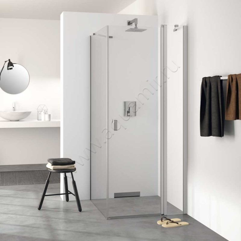 Маятниковая душевая дверь для боковой стенки Huppe Design pure 8P0718087322 в интерьере