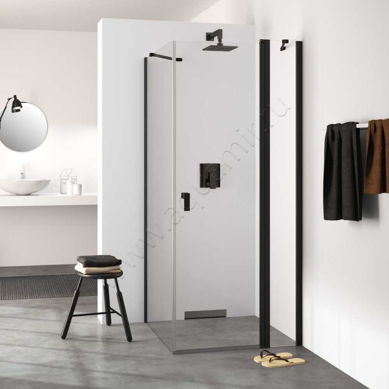 Маятниковая душевая дверь для боковой стенки Huppe Design pure 8P0717123321 в интерьере