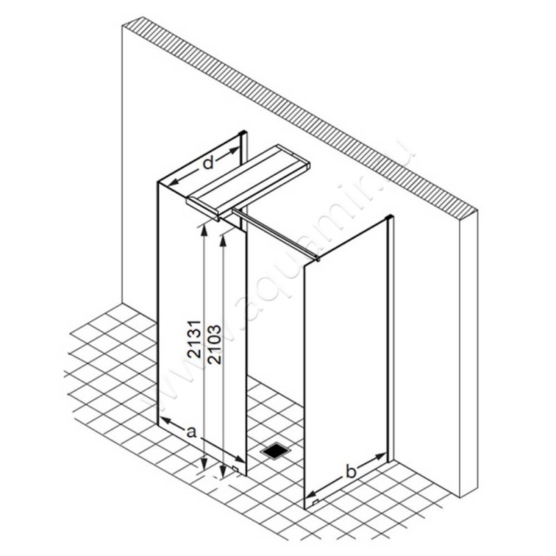 П-Образная душевая кабина Hoesch CIELA 8629014101401 в интерьере