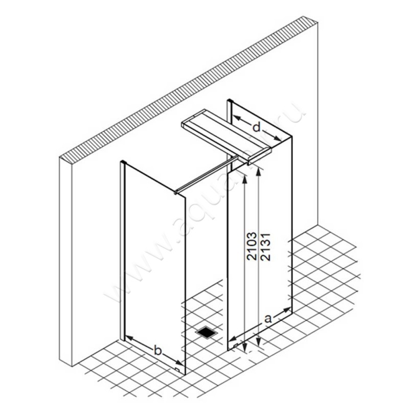 П-Образная душевая кабина Hoesch CIELA 8629116101401 в интерьере