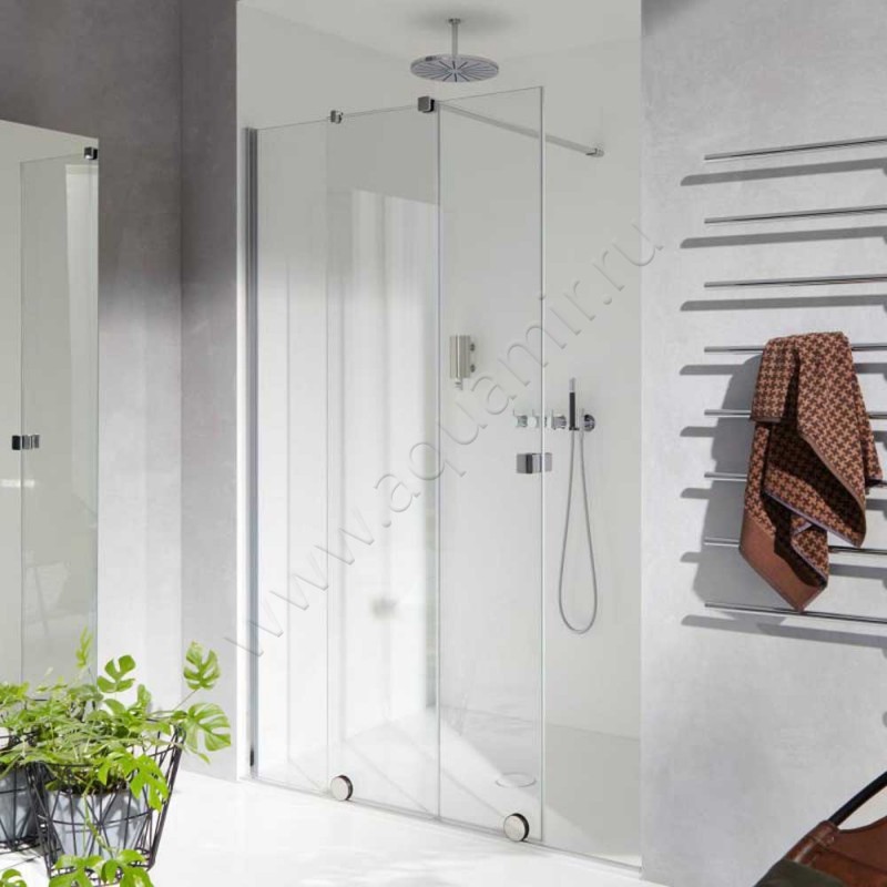 Раздвижная душевая перегородка Walk In Huppe Xtensa pure XT0109069321 в интерьере