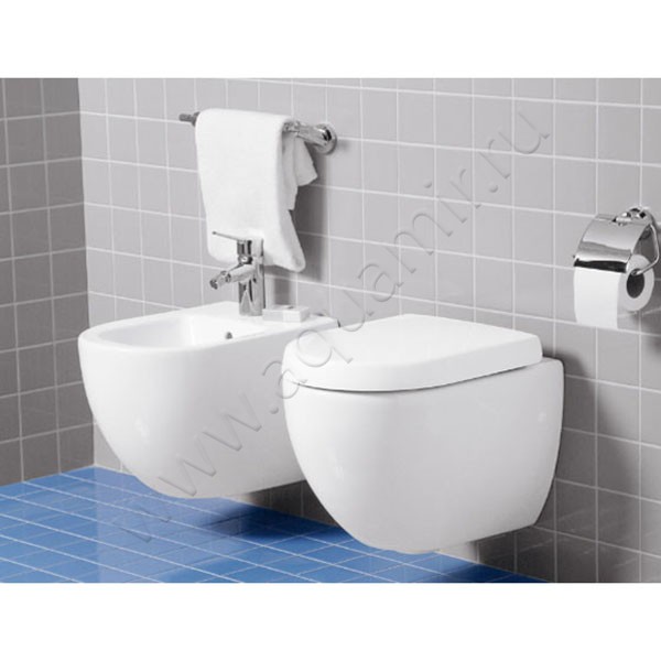 Унитаз подвесной Villeroy & Boch SUBWAY 48 см, белый 66041001 в интерьере