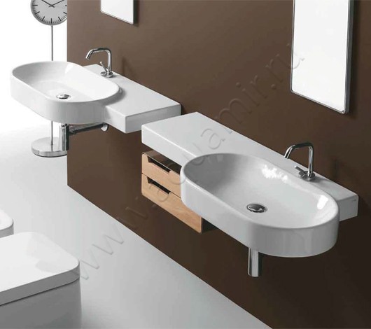 Раковина подвесная Simas Flow 113 см FL22 в интерьере