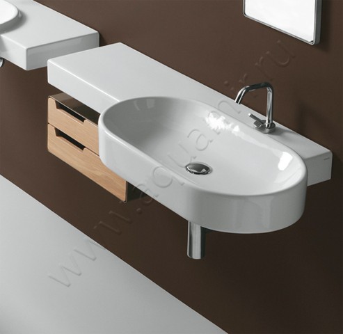 Раковина подвесная Simas Flow 113 см FL22 в интерьере