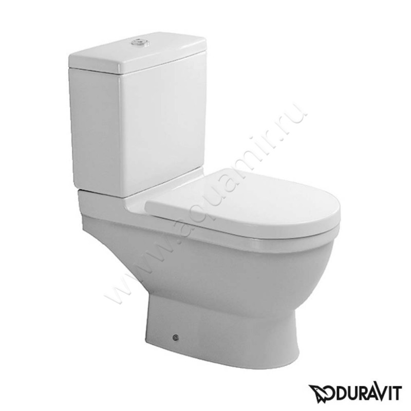 Унитаз-компакт Duravit STARCK 3 с крышкой микролифт, 65,5 см, безободковый, белый 012609000009200000050063890000 в интерьере