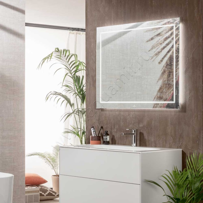 Зеркало с подсветкой Villeroy & Boch Finion 100 см G6001000 в интерьере