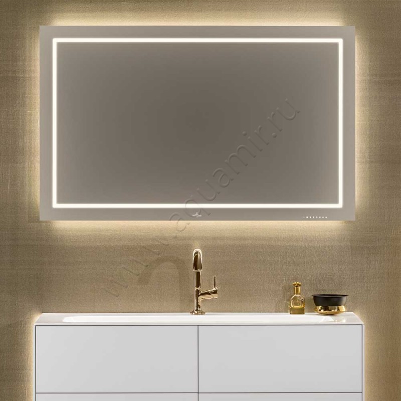 Зеркало с подсветкой Villeroy & Boch Finion 100 см G6001000 в интерьере