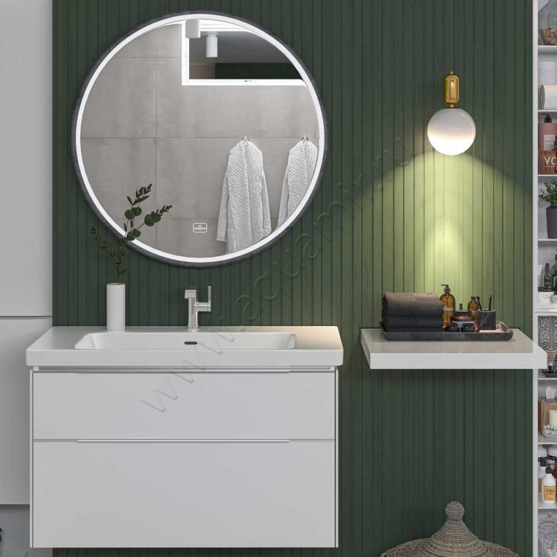 Зеркало с подсветкой Villeroy & Boch Subway 3.0 91 см A4649100 в интерьере