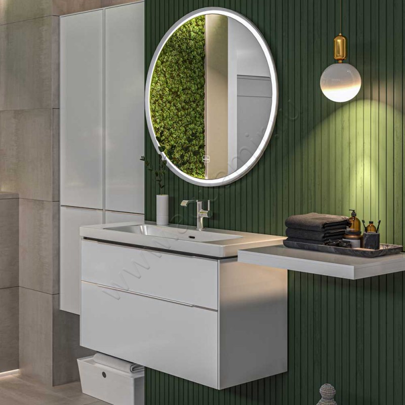 Зеркало с подсветкой Villeroy & Boch Subway 3.0 91 см A4649100 в интерьере