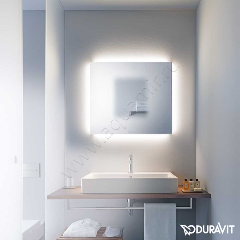 Зеркало с подсветкой Duravit Universal 80 см LM7826D0000 в интерьере